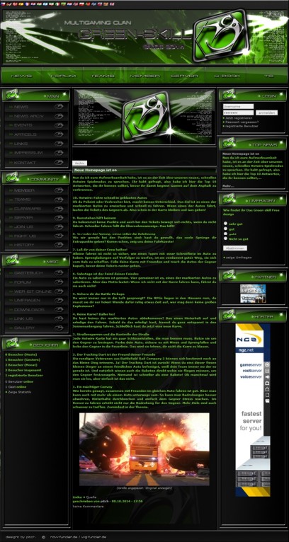 Green skill Webspell free Design